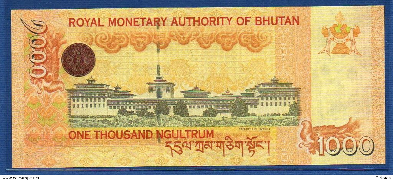 BHUTAN - P.34a - 1000 Ngultrum 2008 UNC,  Serie R01594541 - Bhutan