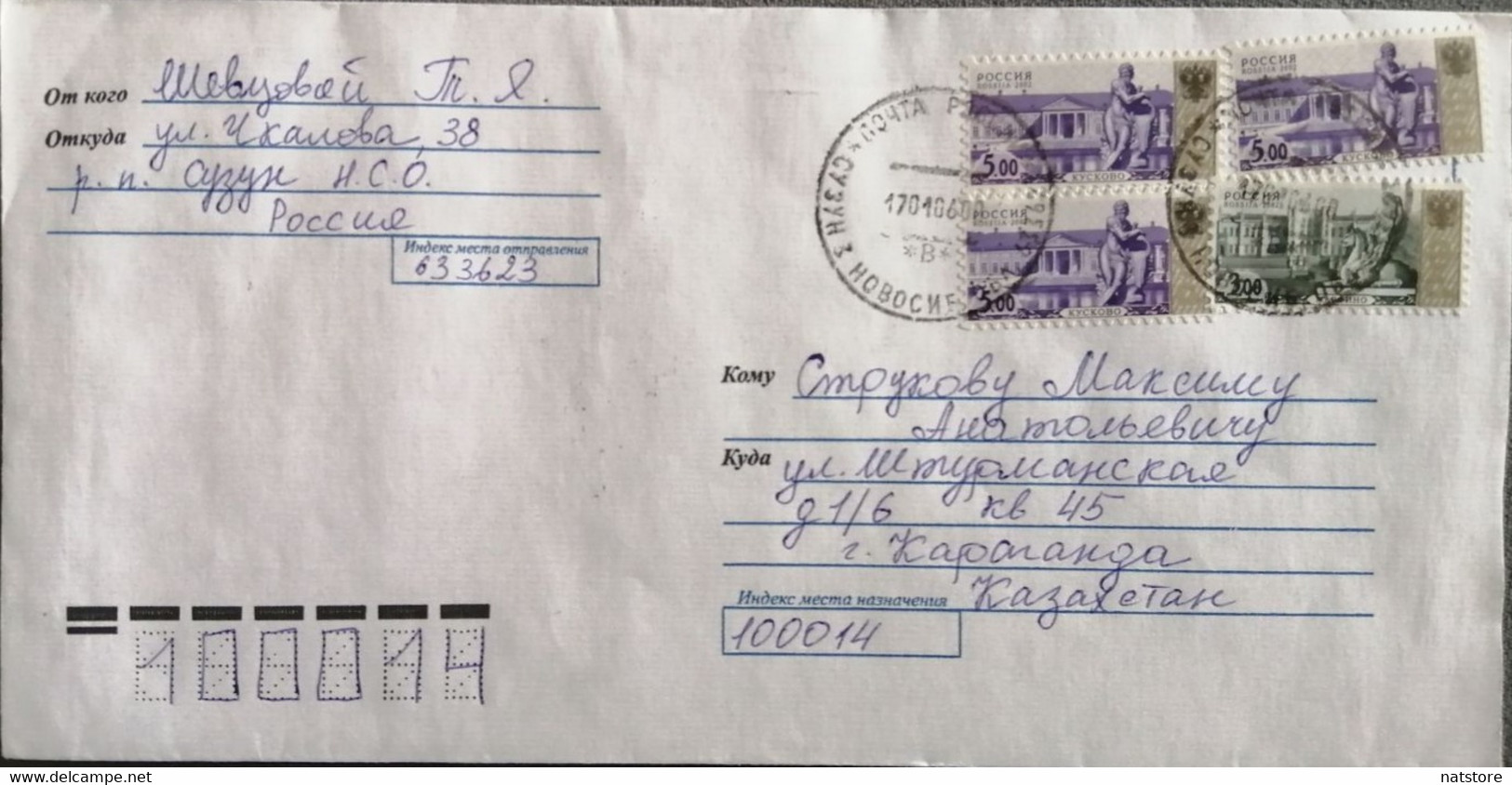 2002....RUSSIA..  COVER WITH  STAMPS...PAST MAIL.. - Briefe U. Dokumente