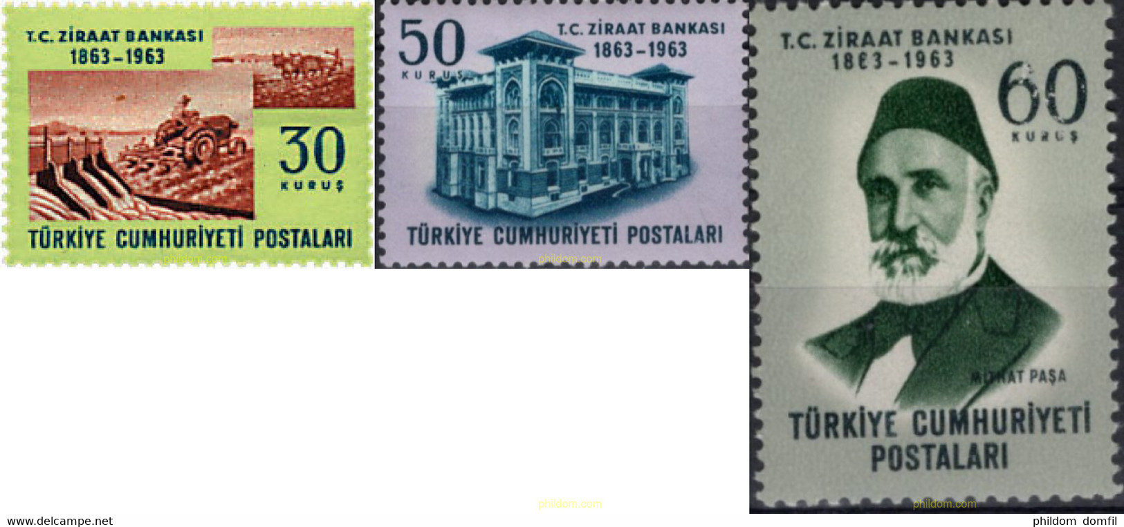 42523 MNH TURQUIA 1963 CENTENARIO DEL BANCO DE AGRICULTURA - Verzamelingen & Reeksen