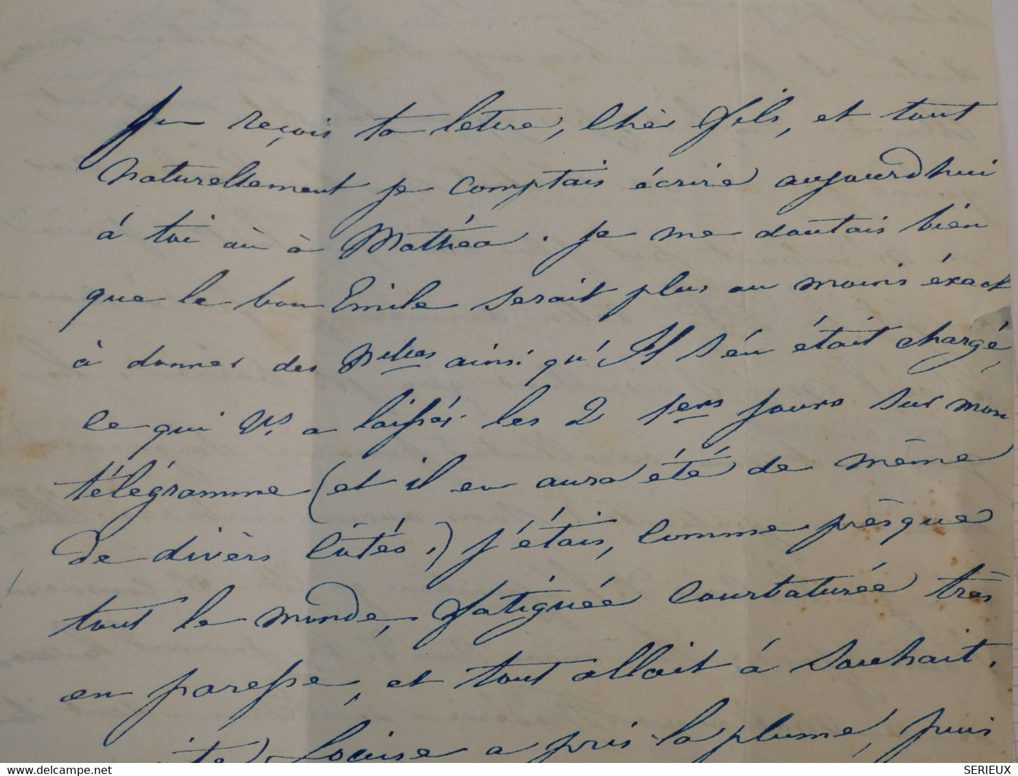 BO5 FRANCE  BELLE LETTRE  AU COMTE DE  BRISSAC  1860 PARIS A PONTHALEC ++N°14  +AFFRANCH. INTERESSANT - 1853-1860 Napoleon III