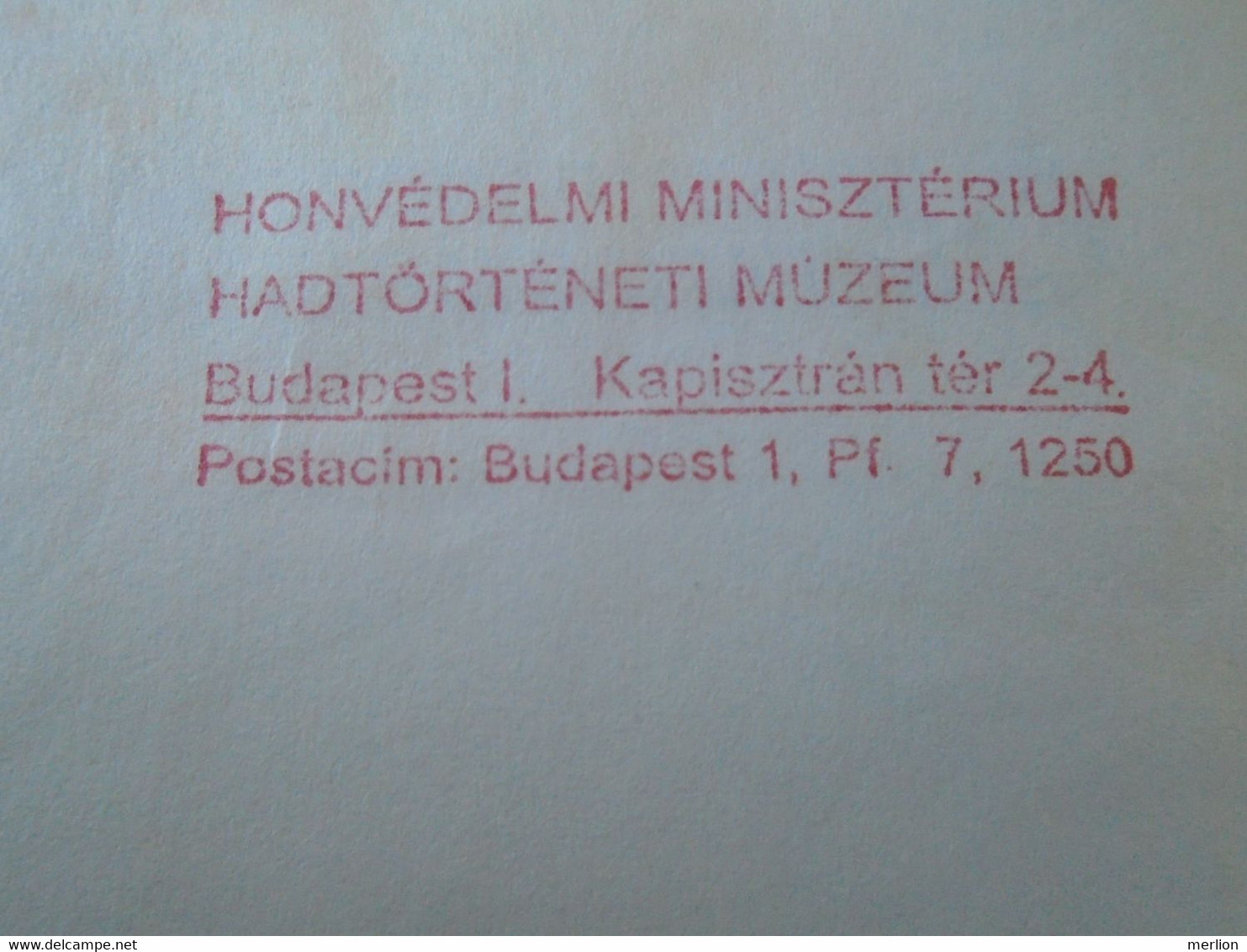 AD00012.75  Hungary  Cover -EMA Red Meter Freistempel-  2001  Budapest Honvédelmi Minisztérium -Hadtörténeti  Levéltár - Timbres De Distributeurs [ATM]