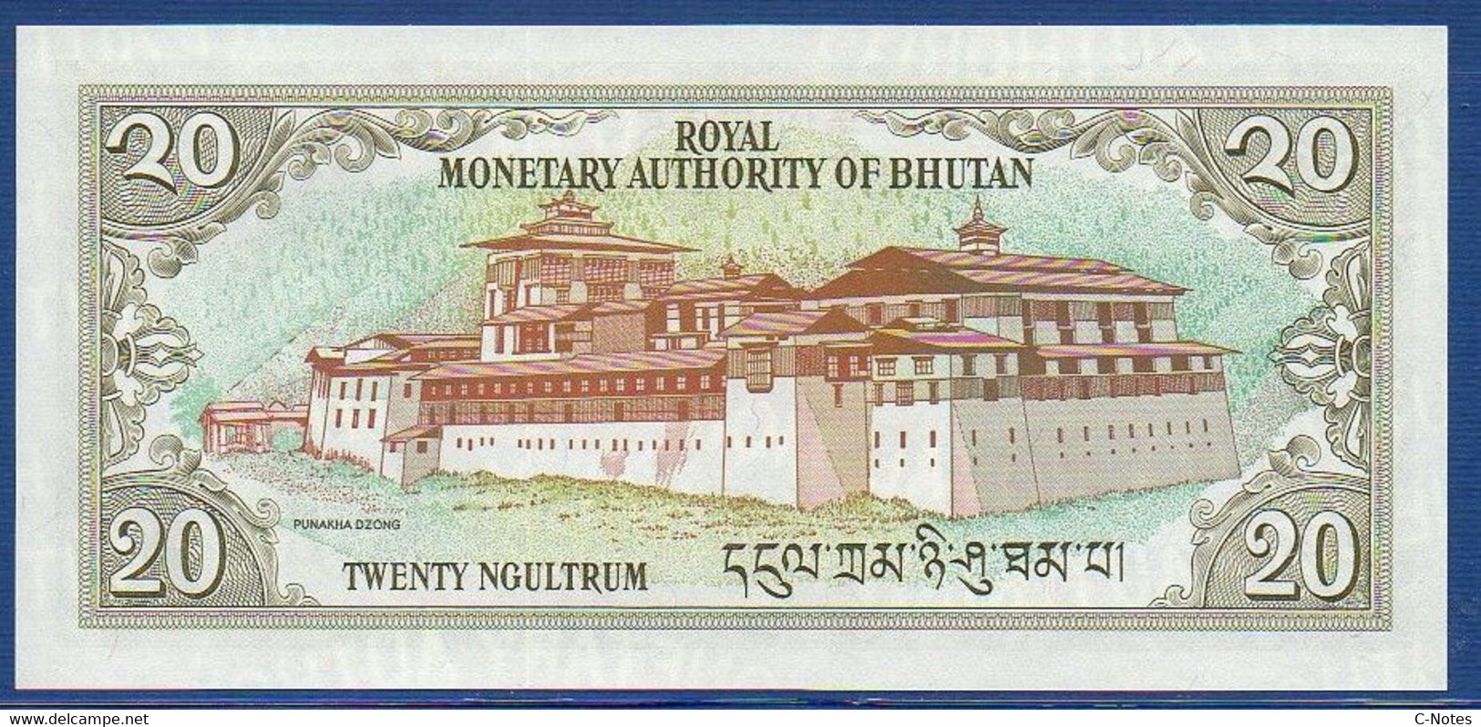 BHUTAN - P.16b - 20 Ngultrum ND (1986-2000) UNC,  Prefix EB 0606390 - Bhutan