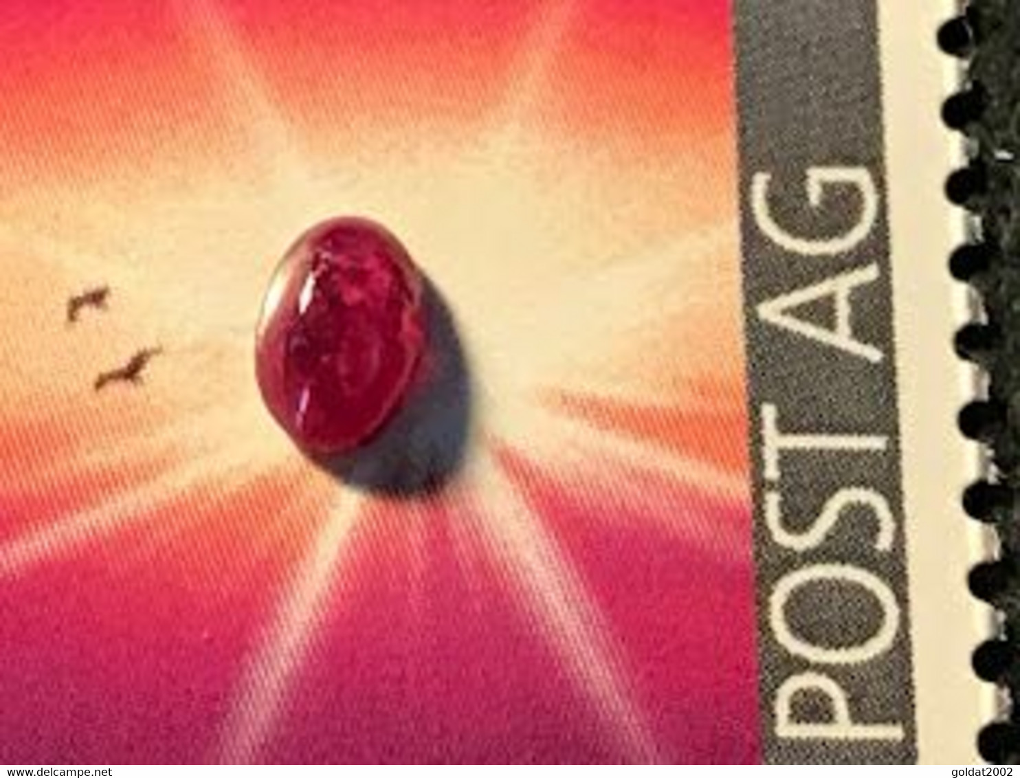Liechtenstein 2017, Sunset , Stamp With Ruby Crystal  ,  UNUSUAL - Ungebraucht