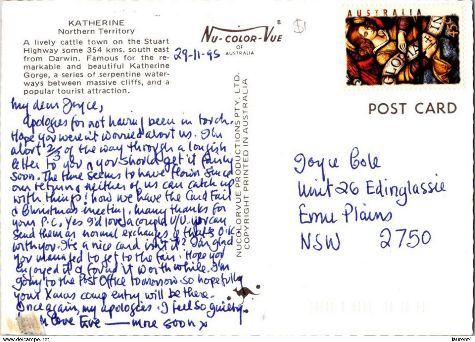 (3 Oø 35) Australia - (Posted With Stamp) NT - Katherine - Katherine