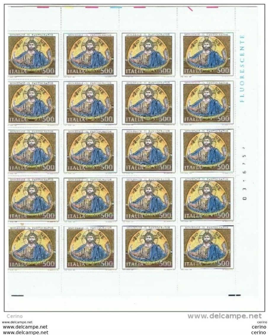 REPUBBLICA:  1987  ARTE  ITALIANA  -  S. CPL. 2  VAL. FGL. 25  N. -  SASS. 1818/19 - Feuilles Complètes