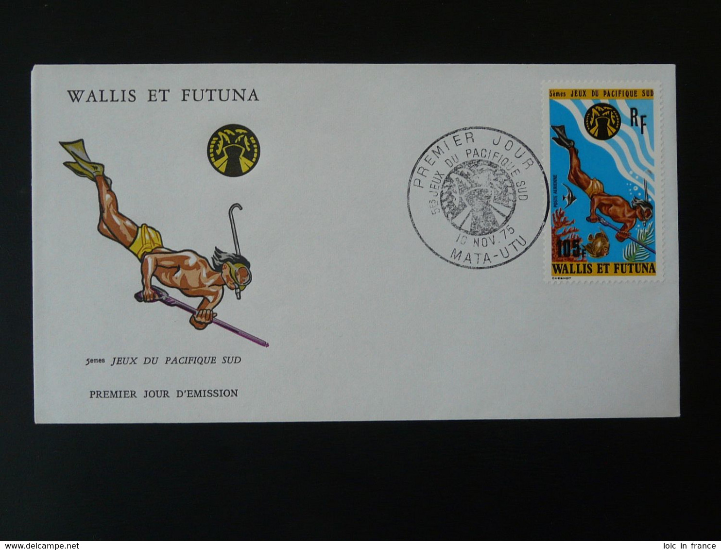 FDC Plongée Diving Wallis Et Futuna 1975 Ref 100864 - Duiken