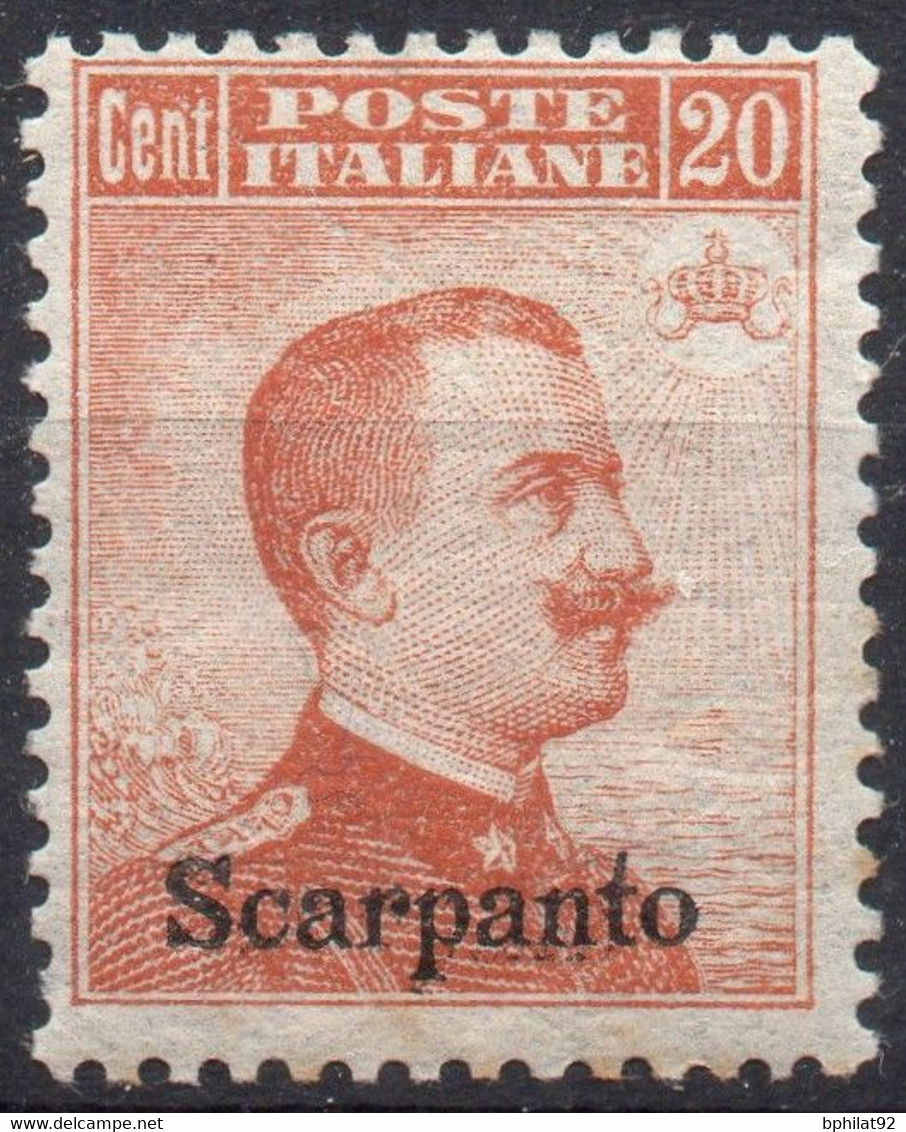 !!! ITALIE, SCARPANTO, N°9 SANS FILIGRANE NEUF * - Egée (Scarpanto)