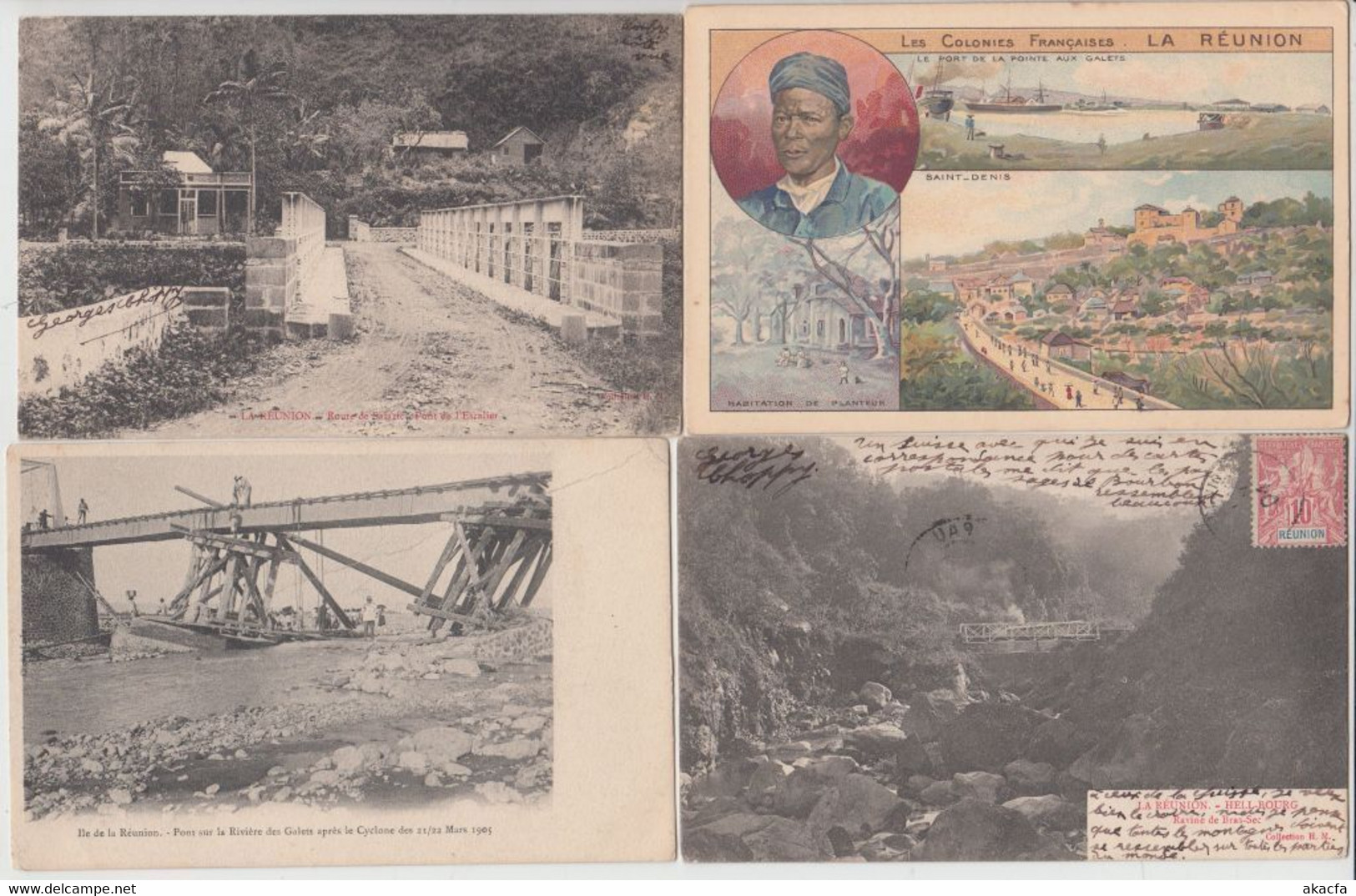 REUNION 16 Postcards Mostly Pre-1980 (7 Vintage Cards Pre-1940 Incl) (L5435) - Réunion