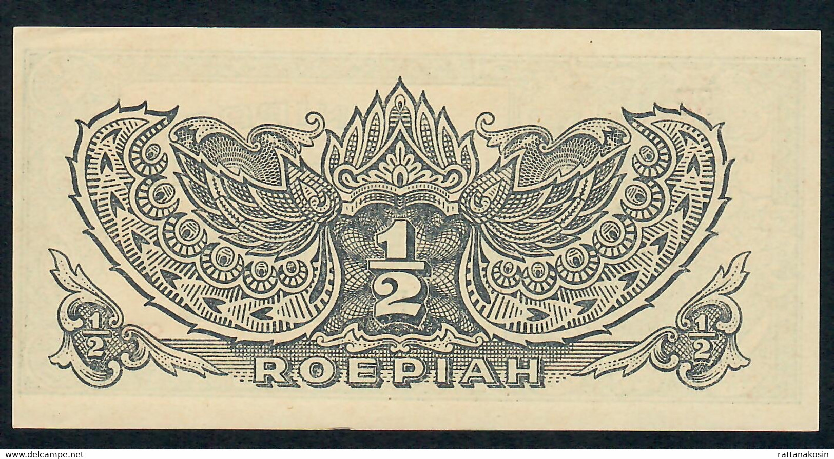 NETHERLANDS INDIES P128 1/2 ROEPIAH  1944 *IMPERIAL JAPANESE GOVERNMENT * UNC. - Dutch East Indies