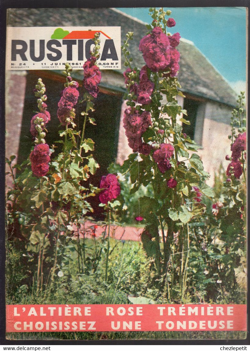 RUSTICA N°24 1961 Giroflée Champignons La Tondeuse Asperge Cerisier Pêche En Mer - Garten