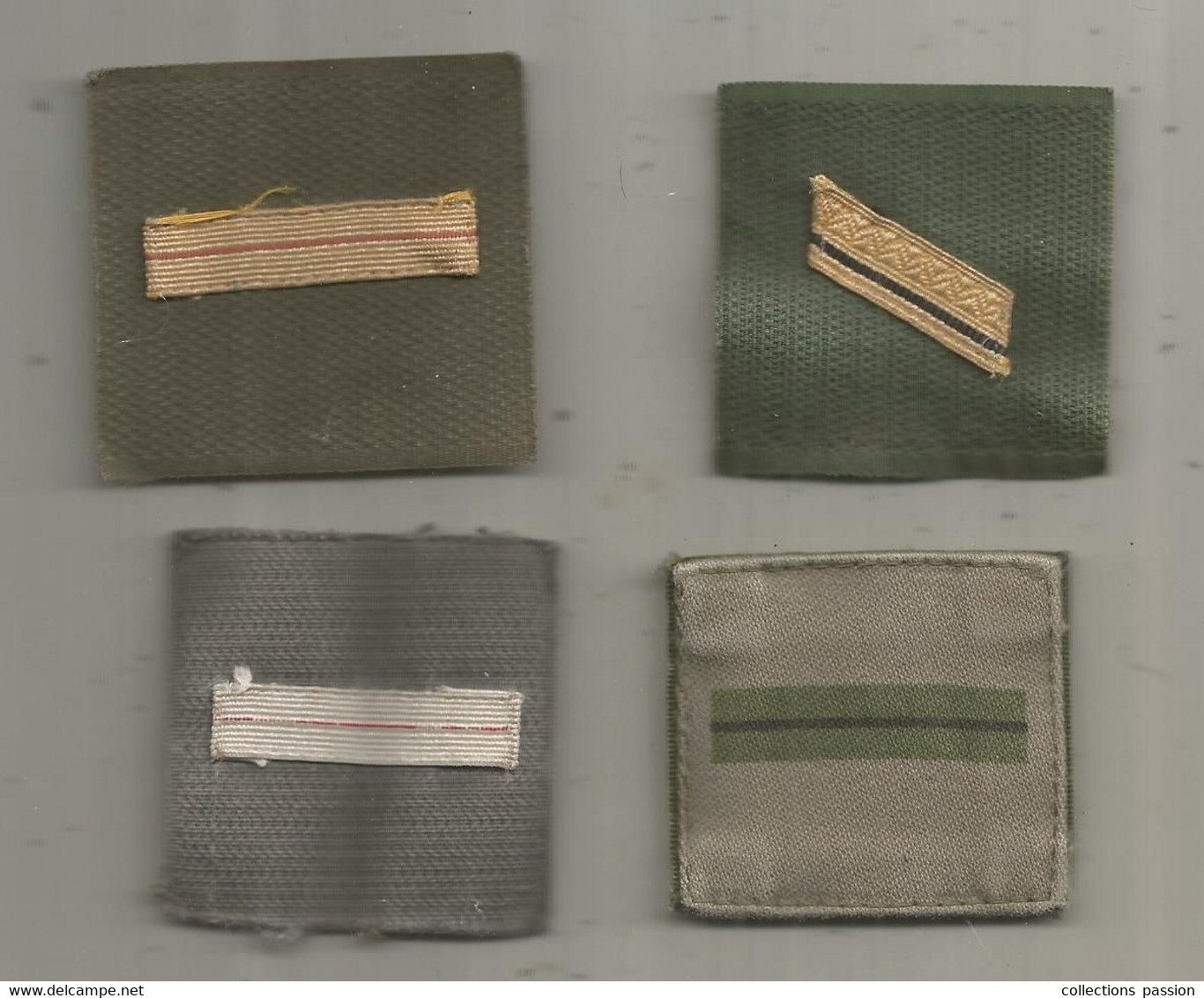 Militaria, Grade De Poitrine , Scratch,  2 Scans , LOT DE 4 - Patches