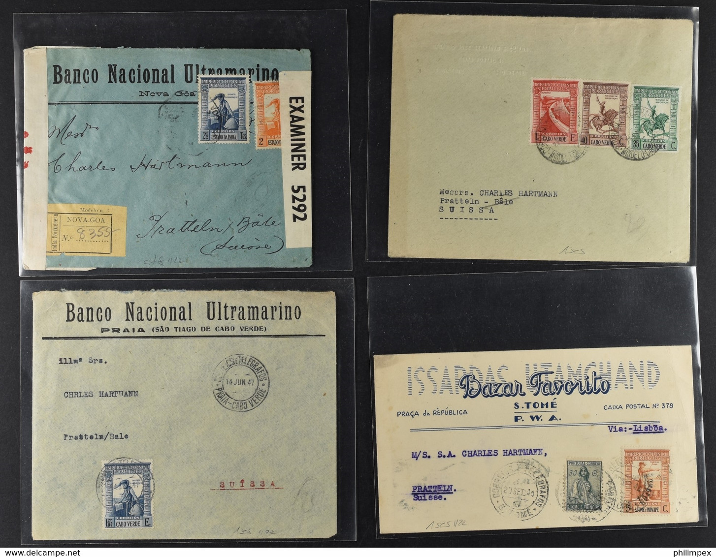 PORTUGESE COLONIES 7 ENVELOPES: INDIA, CABO VERDE, S. THOMÉ E PRINCIPE 1920-70, POSTAL HISTORY - Sonstige & Ohne Zuordnung