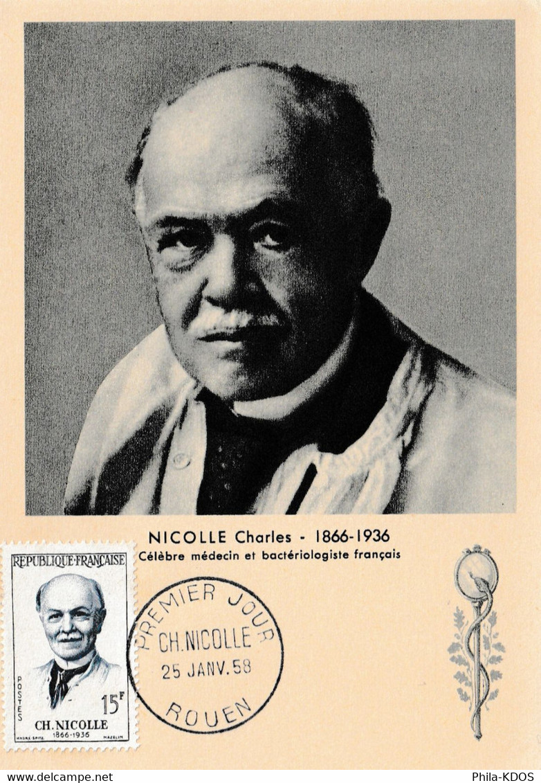 " NICOLLE " Sur Carte Maximum De 1958  N° YT 1144. Parfait état CM à Saisir ! - 1950-1959