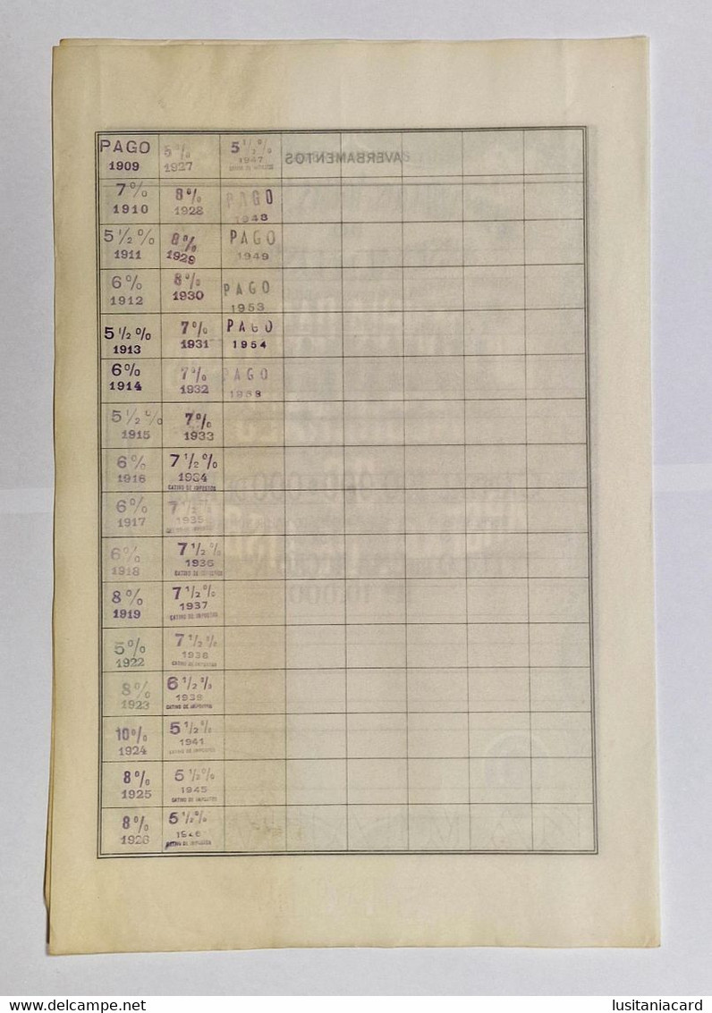 PORTUGAL-LISBOA- C.ª Das Aguas Medicinaes Do Arsenal De Lisboa-Titulo De Uma Acção Rs. 10000 -Nº 997 -28NOV1907 - Acqua