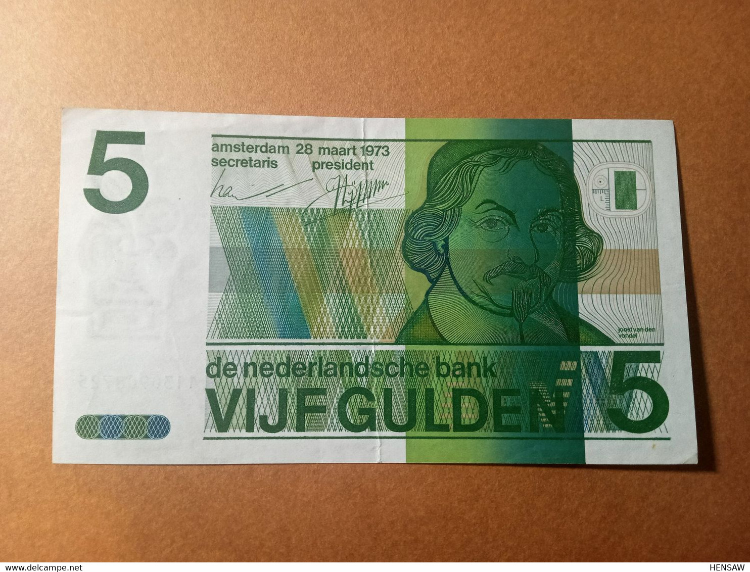 NETHERLANDS 5 GULDEN 1973 P 95 USED USADO XF - Otros & Sin Clasificación