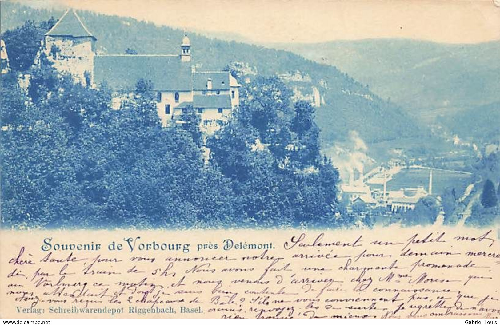 Souvenir De Vorbourg Près Delémont 1909 Usines - Delémont