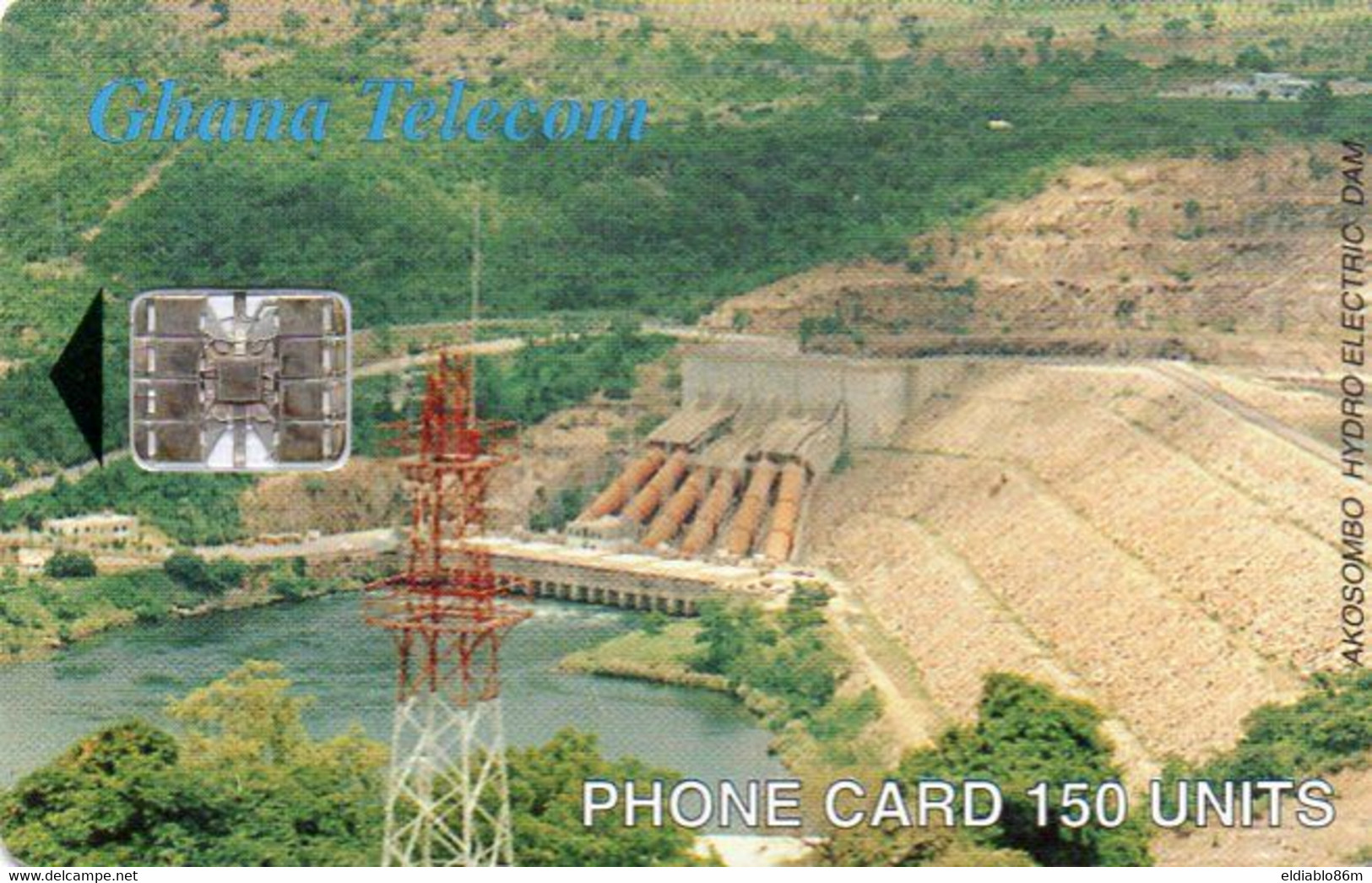 GHANA - CHIP CARD - AKOSOMBO DAM - 01/98 - Ghana