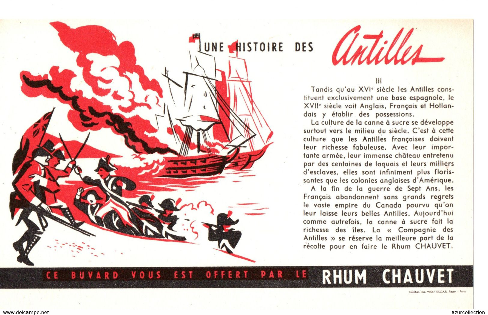 RHUM CHAUVET . UNE HISTOIRE DES ANTILLES - Drank & Bier