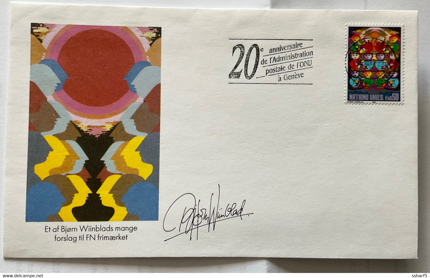 BJØRN WIINBLAD STAMP AND PROPOSAL FOR UNITED NATIONS STAMP On Commemorative Cover - Lettres & Documents