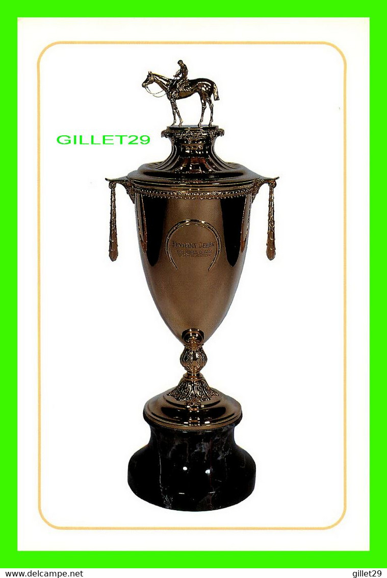 LOUISVILLE, KY - TROPHY OF THE KENTUCKY DERBY AT CHURCHILL DOWNS - BLUE GLASS SOUVENIRS - - Louisville