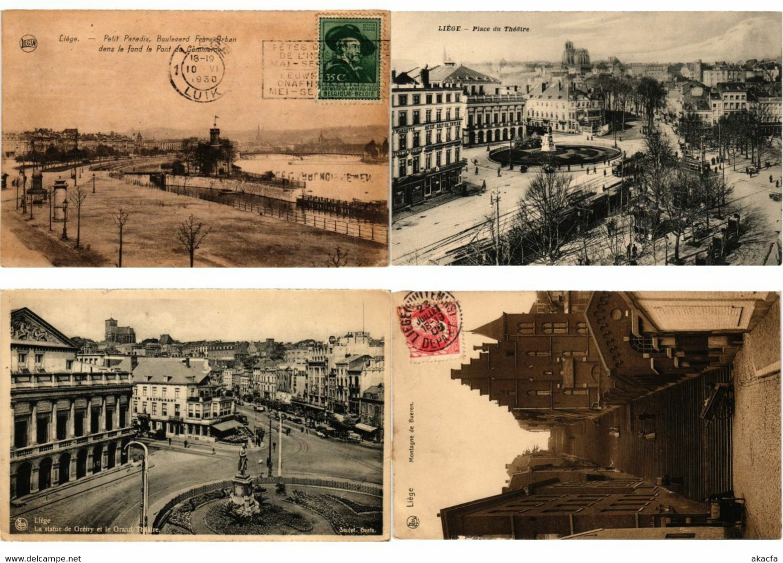 LIEGE BELGIUM 200 Vintage Postcards Pre-1940 (L2832)