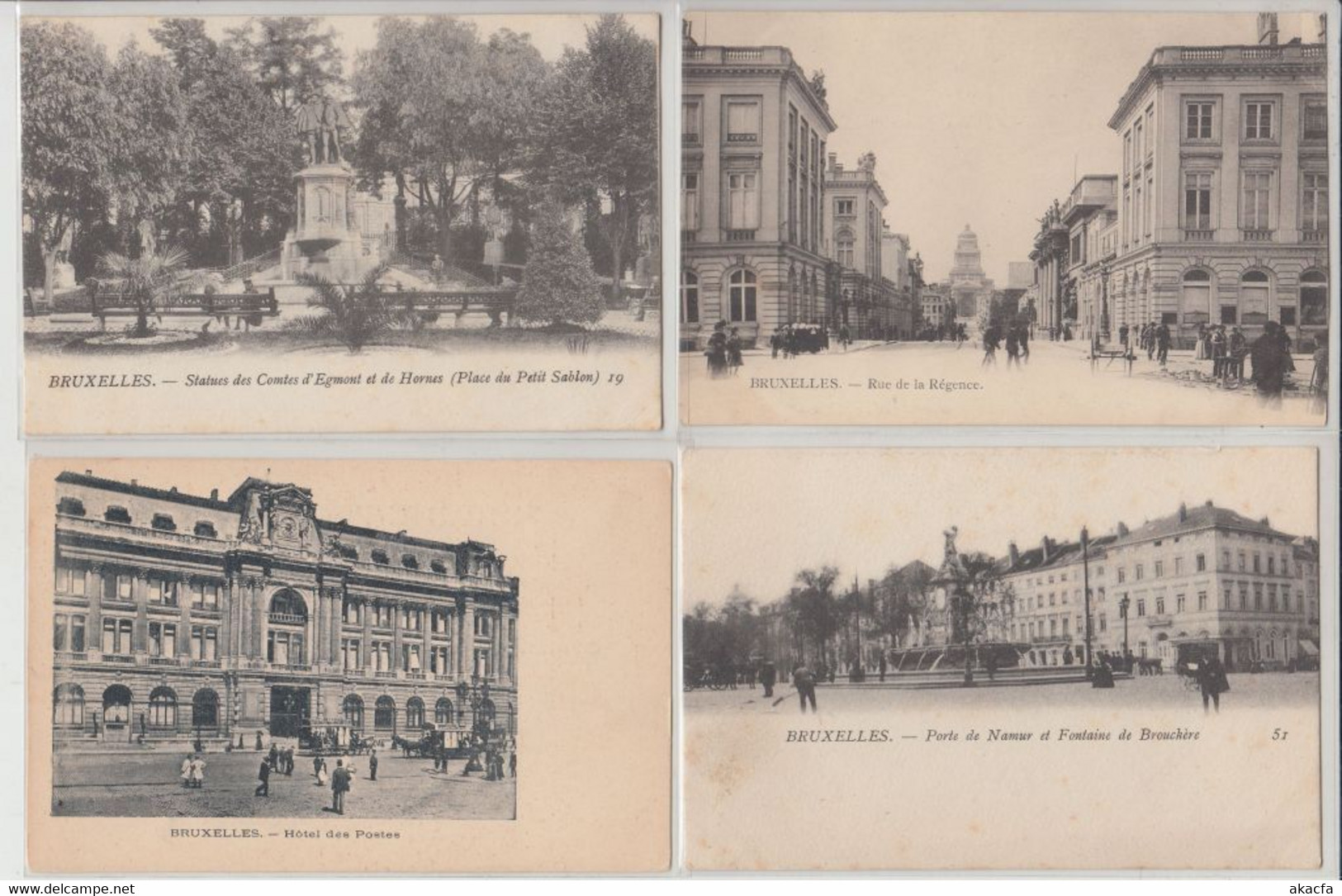 BRUSSELS BRUXELLES BELGIUM 222 Vintage Postcards Mostly Pre-1920 (L5915) - Collections & Lots