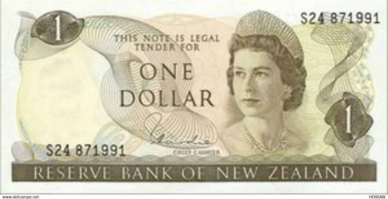 NEW ZEALAND 1 DOLLAR 1981 P 163d AUNC SC- NUEVO - - Nieuw-Zeeland