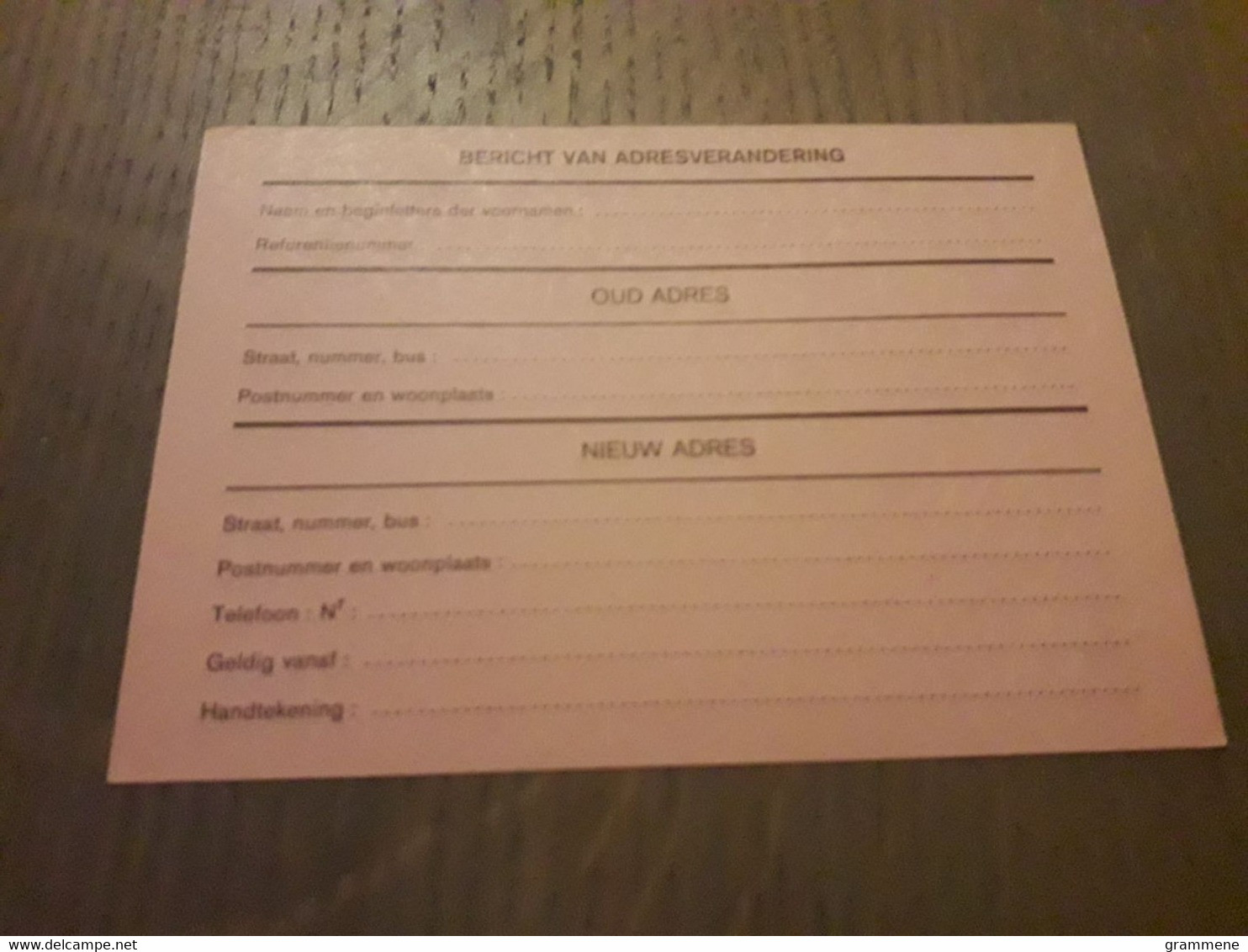 13 Fr Huismus Briefkaart Buzin NL - Adressenänderungen
