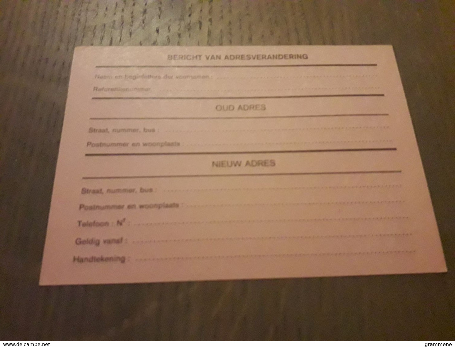 13 Fr Huismus Briefkaart Buzin NL - Avis Changement Adresse