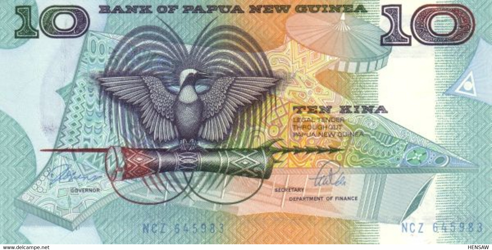 PAPUA NEW GUINEA 10 KINA 1988 P 9b UNC SC NUEVO - Papouasie-Nouvelle-Guinée