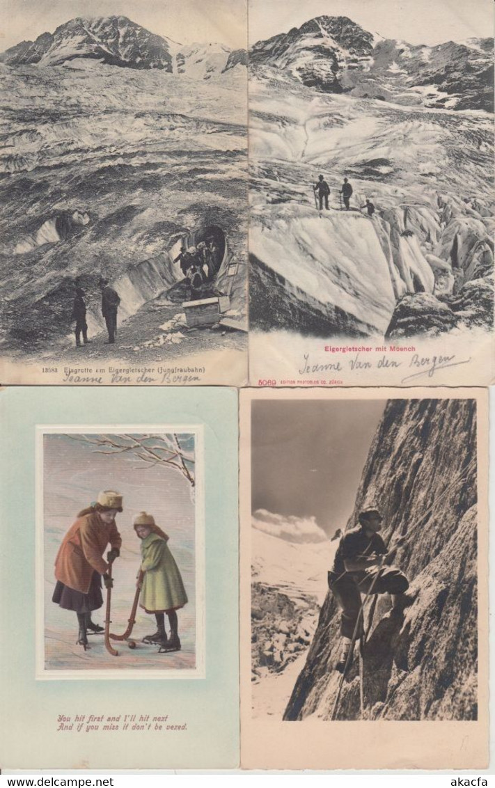 WINTERSPORT CLIMBING 29 Vintage Postcards Pre-1940 (L2551) - Klimmen