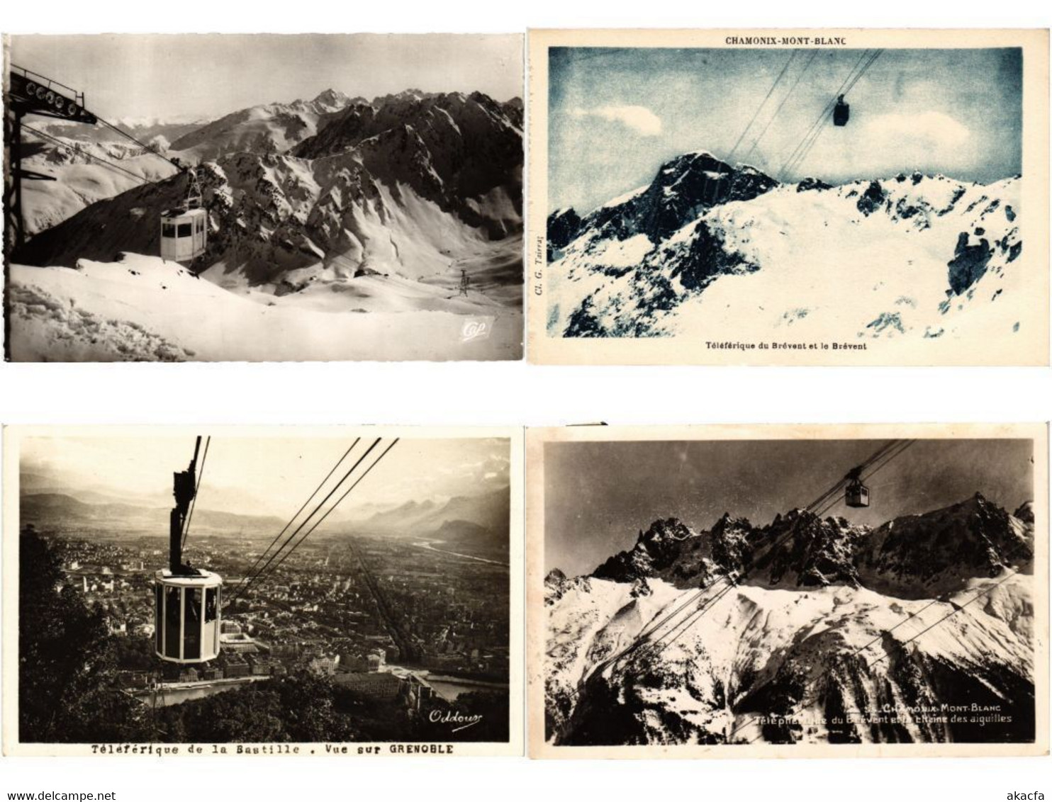 SKILIFTS CABLE LIFTS SKIING TELEFERIQUE 300 Vintage Postcards Pre-1950 (L5709) - Sports D'hiver