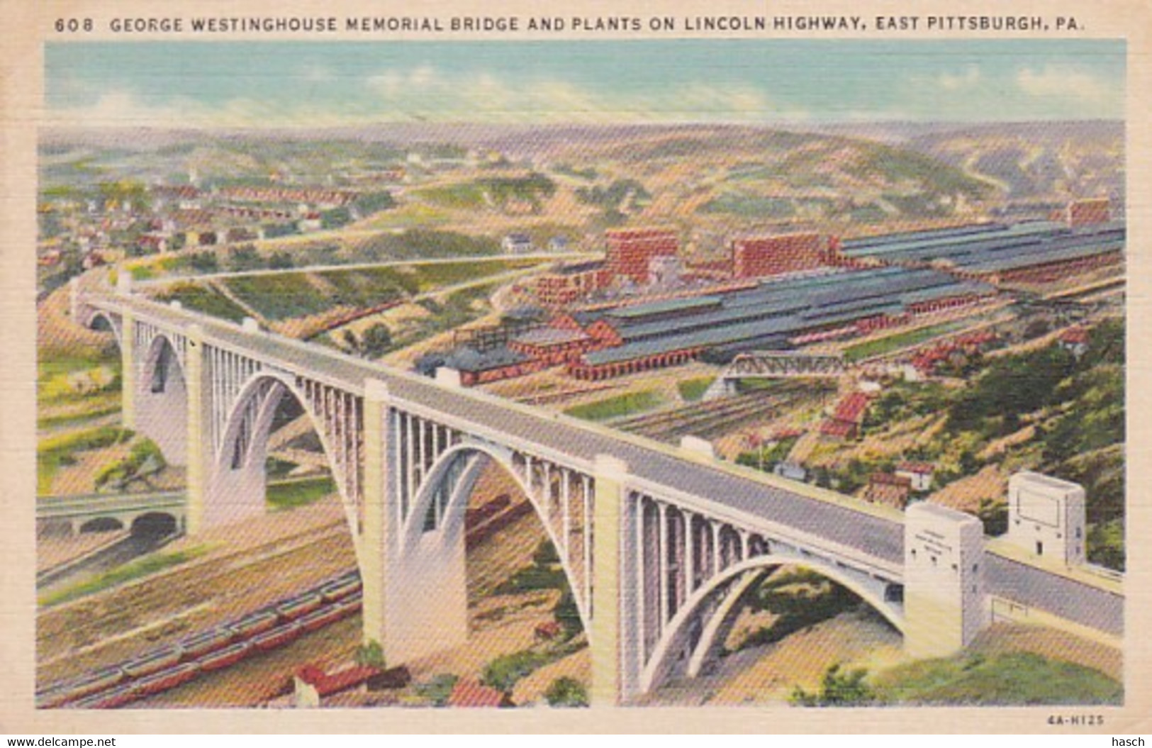 4841  101 Pittsburgh, George Westinghouse Memorial Bridge And Plants Of Lincoln Highway  1940 - Pittsburgh