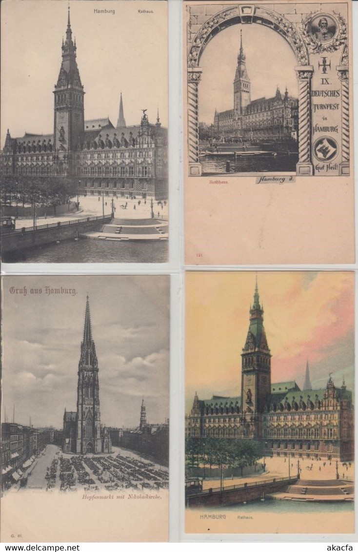 HAMBURG Germany 80 Vintage Postcards Mostly pre-1920 (L5354)