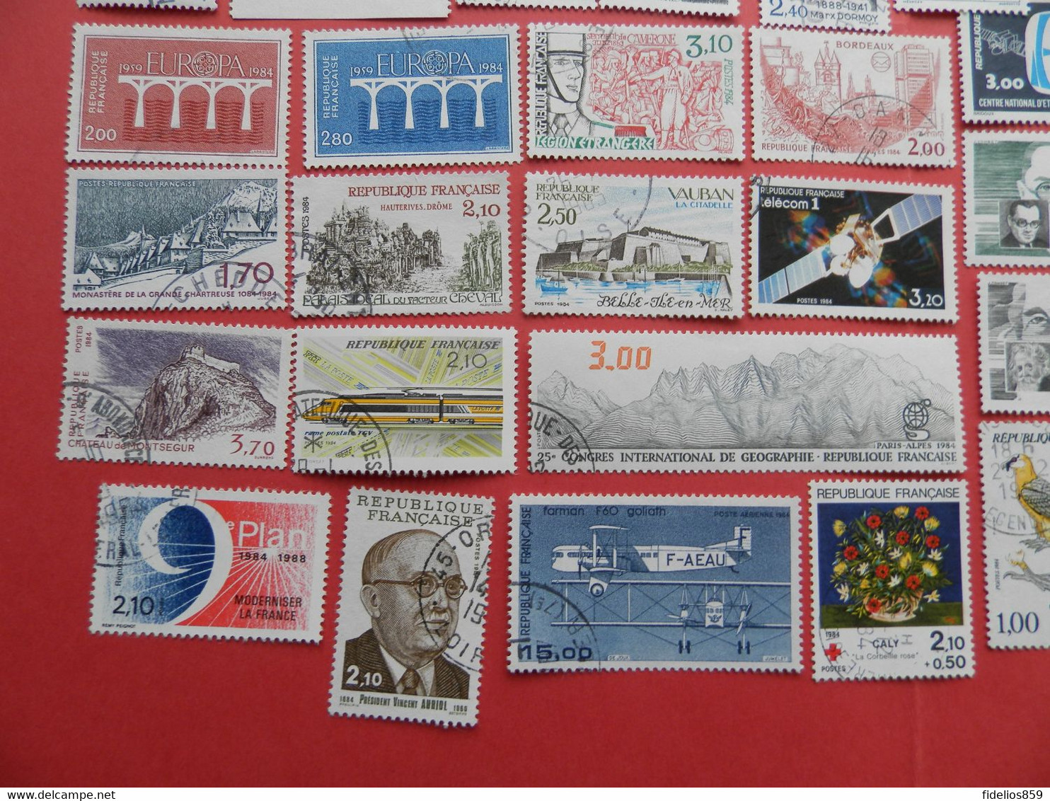 FRANCE OBLITERES : ANNEE COMPLETE 1984 (sauf 2322 Manquant) SOIT 48 TIMBRES POSTE DIFFERENTS + PA 57 QUALITE LUXE - 1980-1989