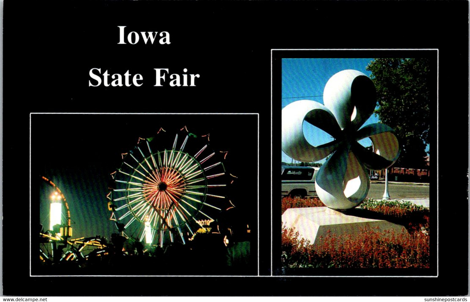 Iowa Des Moines Iowa State Fair Night View Of Iowa State Fair Ferris Wheel - Des Moines