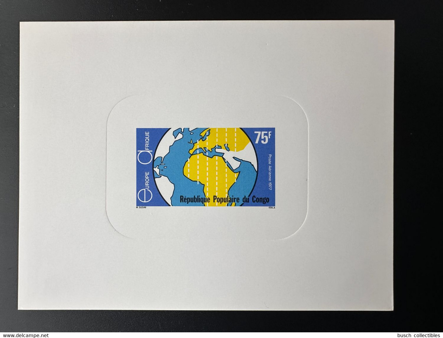 Congo 1977 Mi. 569 Epreuve De Luxe Proof Europe Afrique Europafrique Mape Karte Carte - Ungebraucht