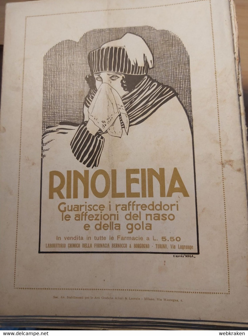 RIVISTA PER RAGAZZI IL GIORNALINO DELLA DOMENICA DI LUIGI BERTELLI VAMBA  ANNO IX NR. XXI NR. 21 RINOLEINA RAFFREDDORE - Teenagers En Kinderen