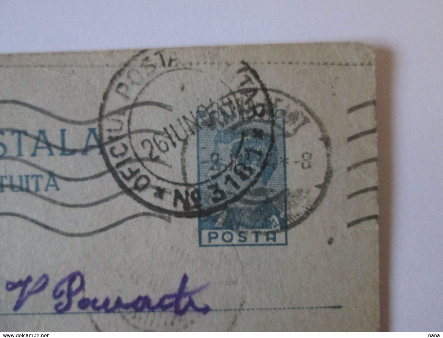 Roumanie Entier Pos.militaire Gratuite Cens.1944 Par La Poste Militaire Bureau 3181/Free Milit.pc.cens.1944 M.P.O.3181 - Briefe U. Dokumente