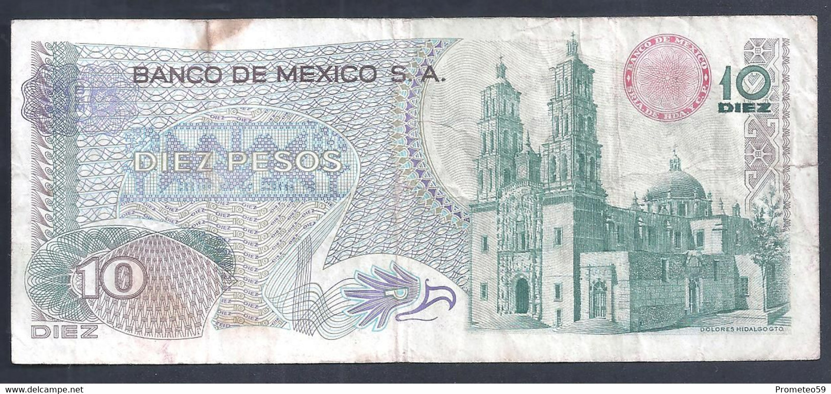 México – Billete Banknote De 10 Pesos – Año 1975 - Mexique