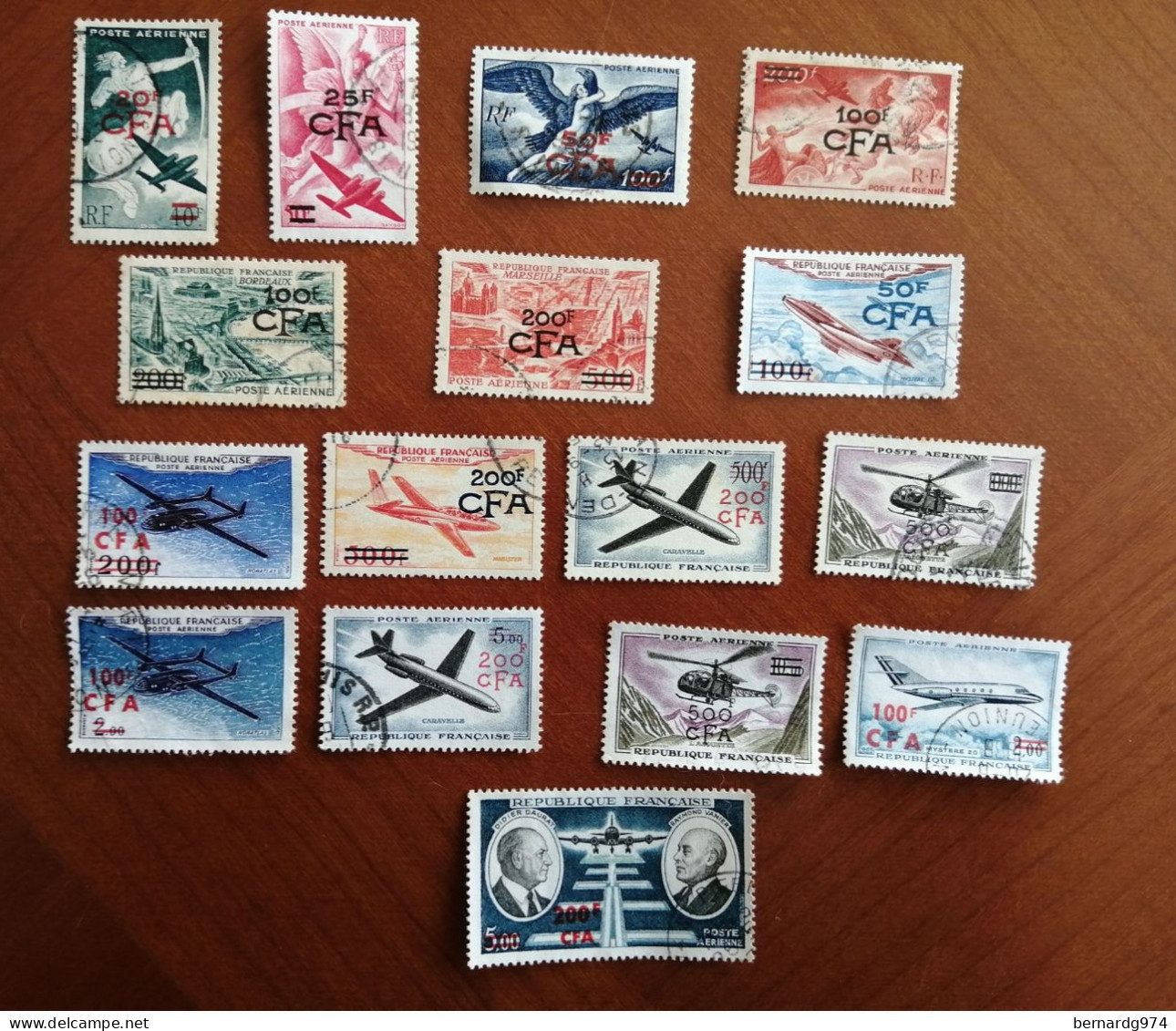 Réunion CFA : collection oblitérée quasi complète : 198 timbres sur 200