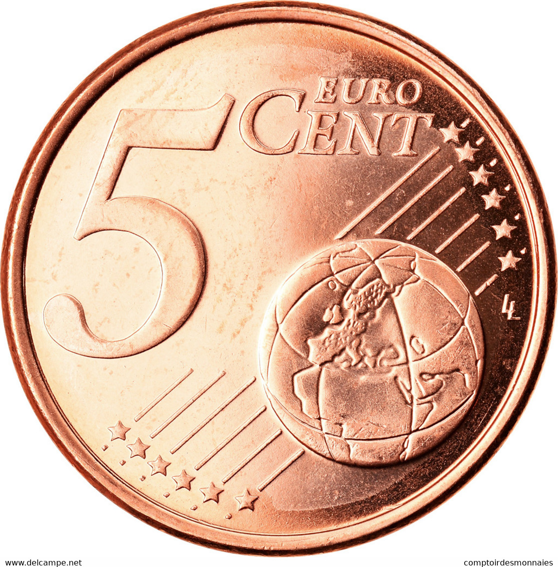 Chypre, 5 Euro Cent, 2008, SPL, Copper Plated Steel, KM:80 - Chipre