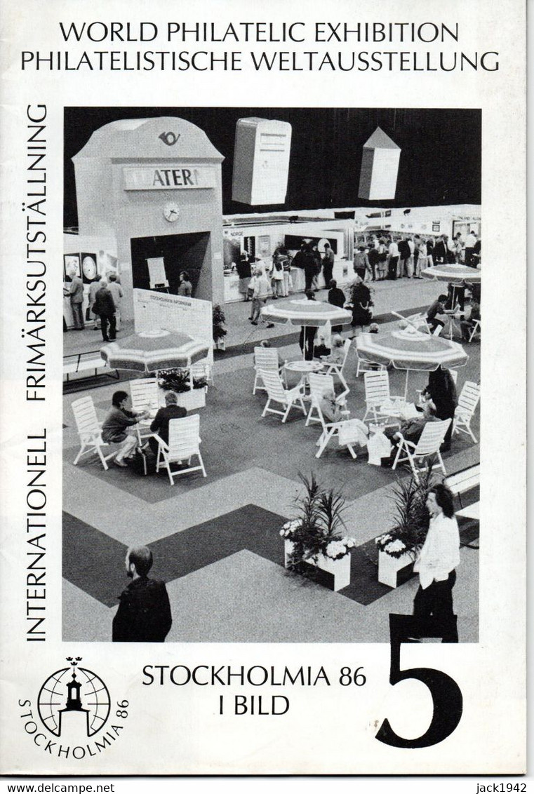 Sweden - Stockholmia 86 Exhibition Catalogue + Publi-report + 3 Exhibitor's Cards + Permanent Exhibitor's Pass - Expositions Philatéliques