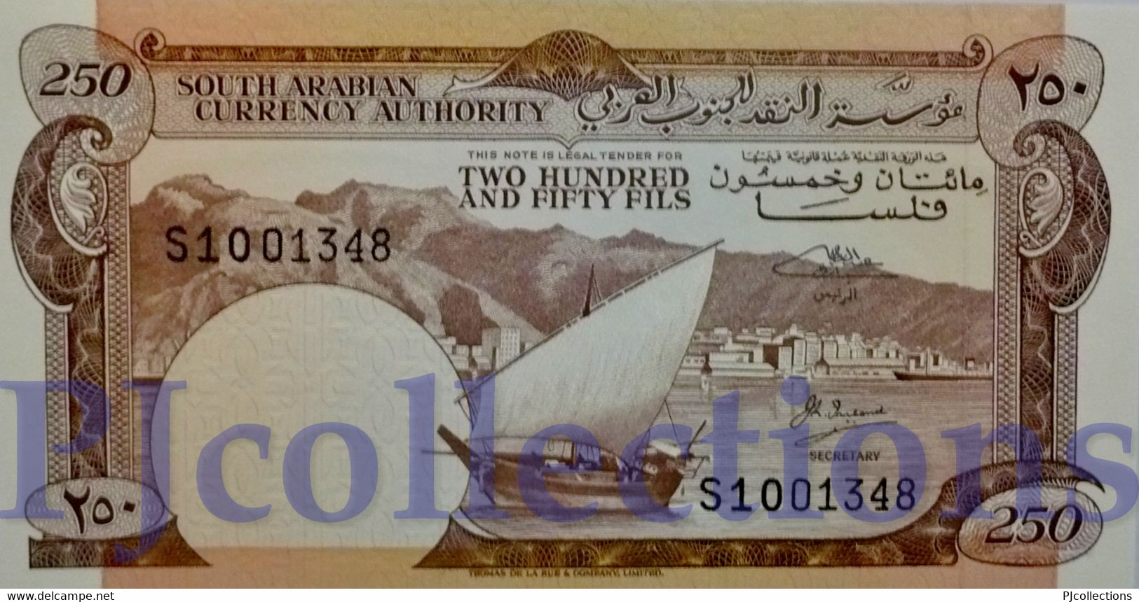 YEMEN DEMOCRATIC REPUBLIC 250 FILS 1965 PICK 1b UNC - Yémen