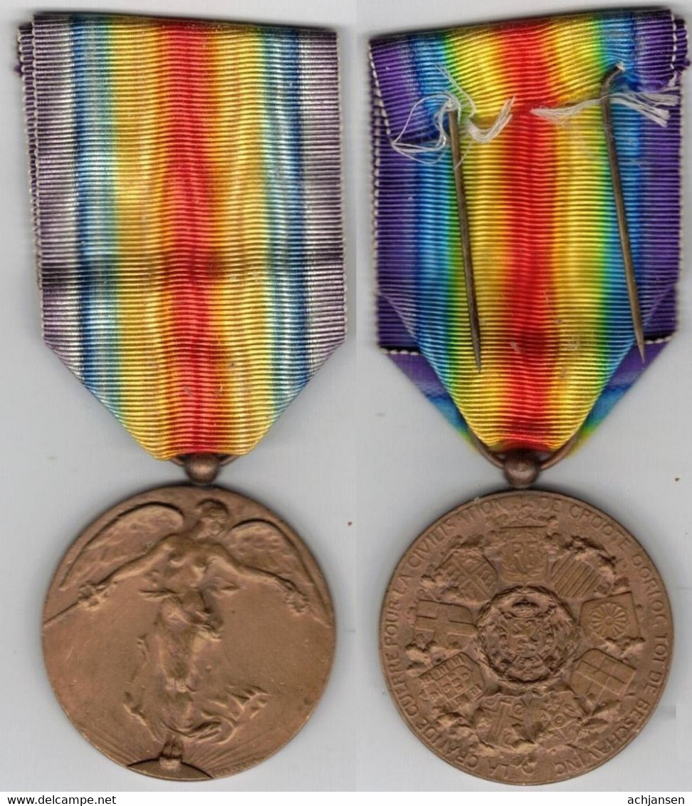 Belgique, Guerre 1914-1918 - Médaille De La Victoire - België