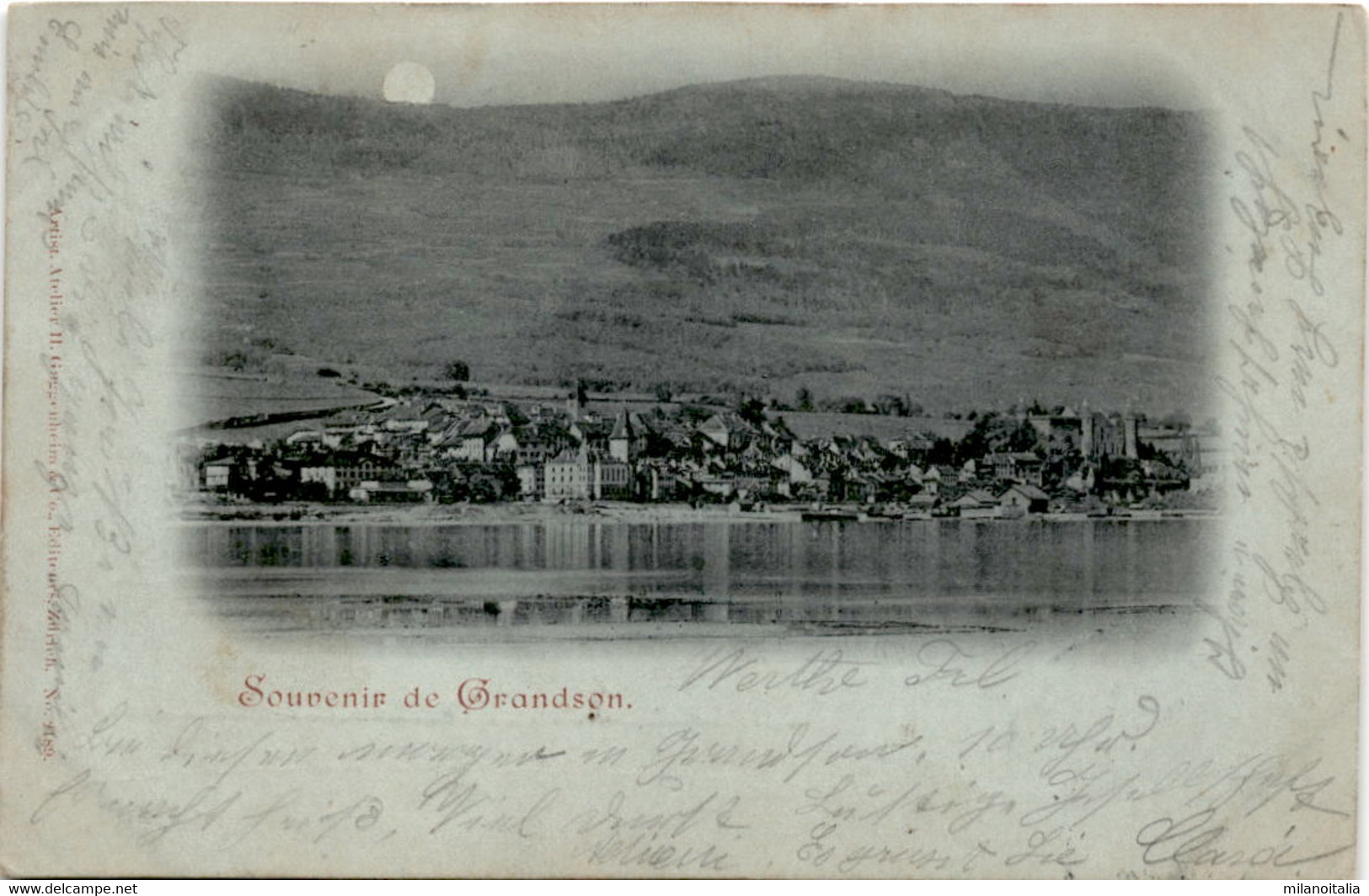 Souvenir De Grandson - Mondscheinkarte (2189) * 17. 7. 1898 - Grandson