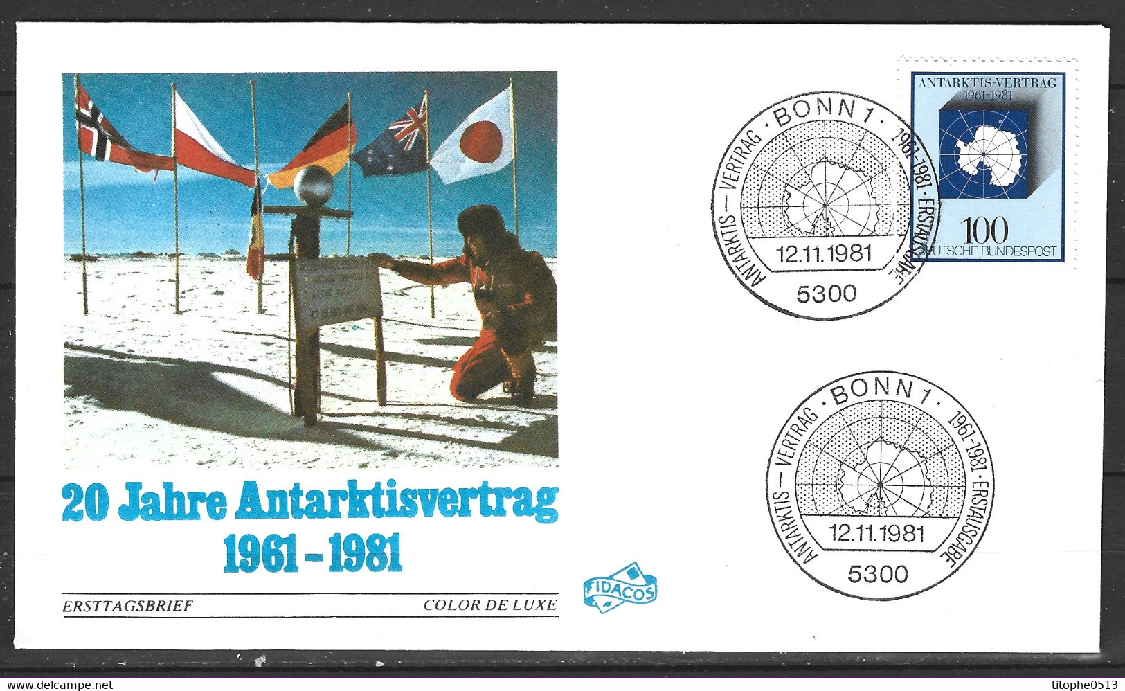 ALLEMAGNE. N°946 De 1981 Sur Enveloppe 1er Jour. Traité Sur L'Antarctique. - Antarctic Treaty