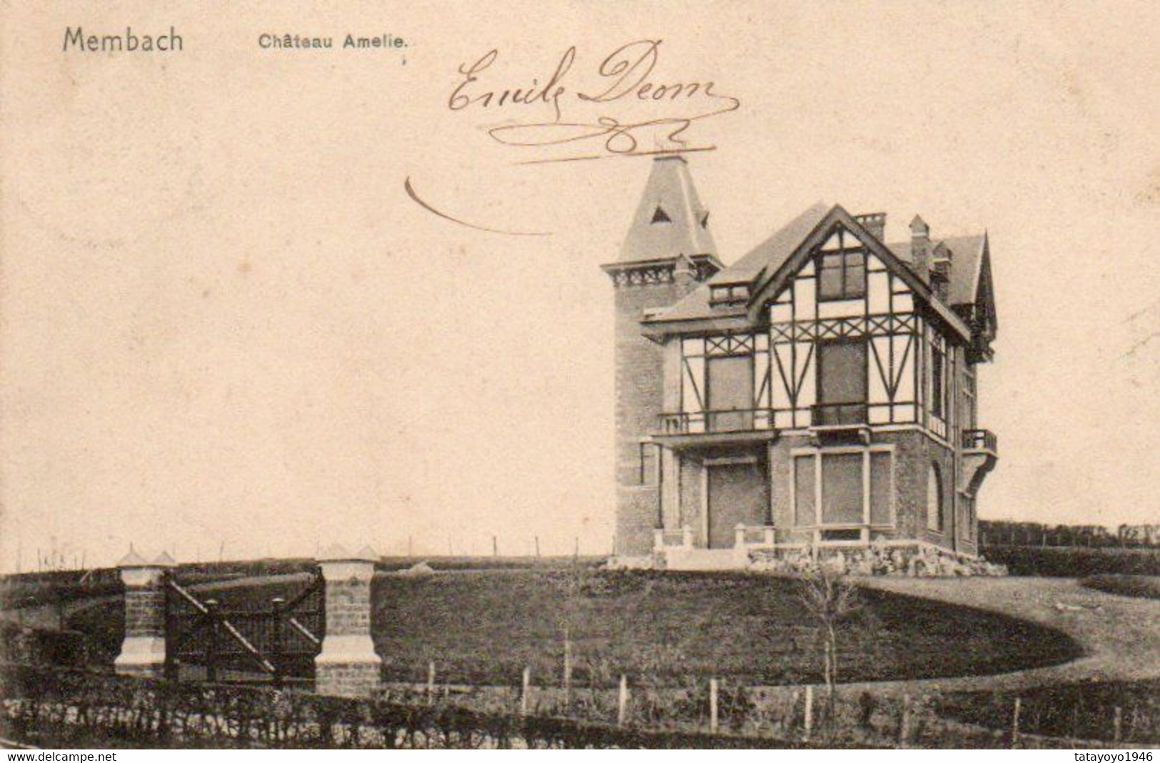 Membach Chateau Amélie Voyagé En 1909 - Baelen