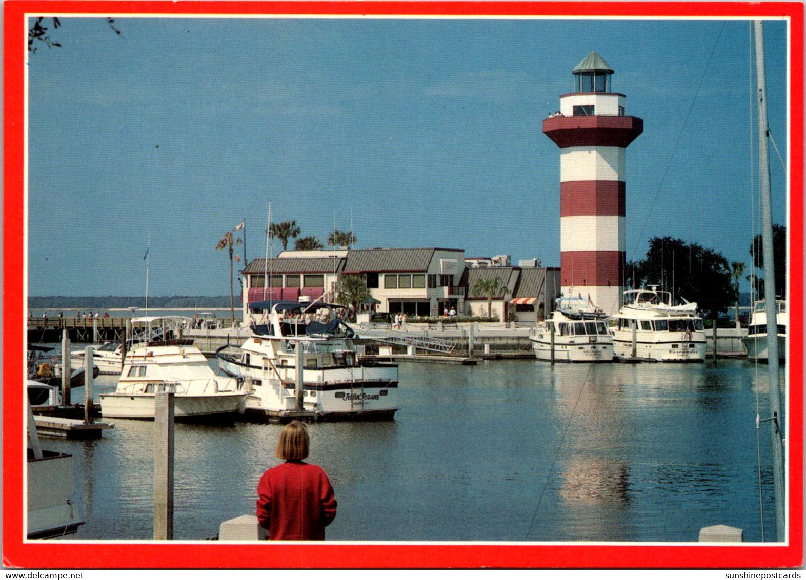 South Carolina Hilton Head Island Sea Pines Plantation Harbour Town Shops & Lighthouse - Hilton Head