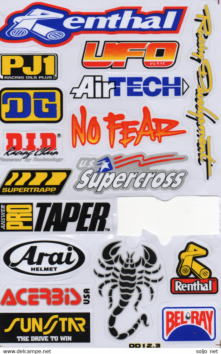 Sponsoren Sponsor Logo Racing Aufkleber / Sponsors Sticker Modellbau Model A4 1 Bogen 27x18 Cm ST076 - R/C Scale Models